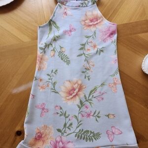 The Children's Place Floral Casual Dress - Blue and Pink